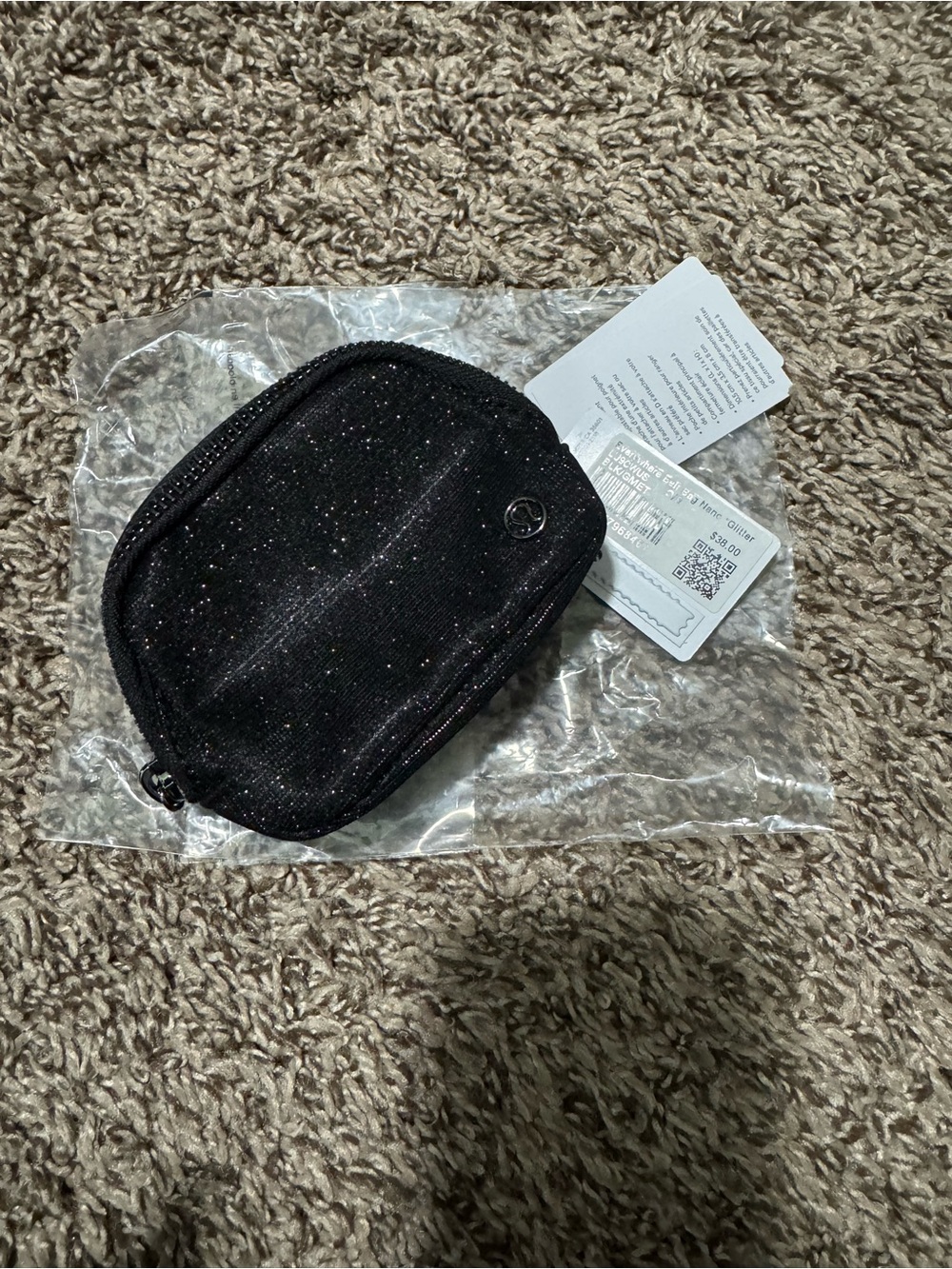 Black everyday belt bag nano SHIMMER  NWT